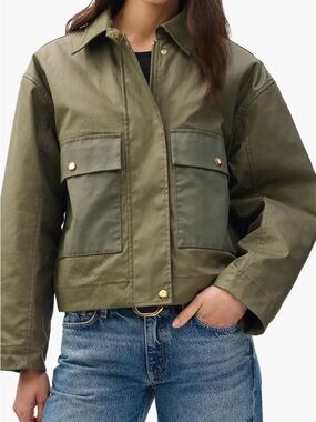 rag & bone Two-Tone Olive Utility Jacket